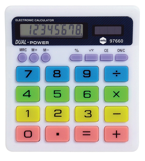 MARBIG DESKTOP COLOURED CALCULATOR 8DIGIT DISPLAY