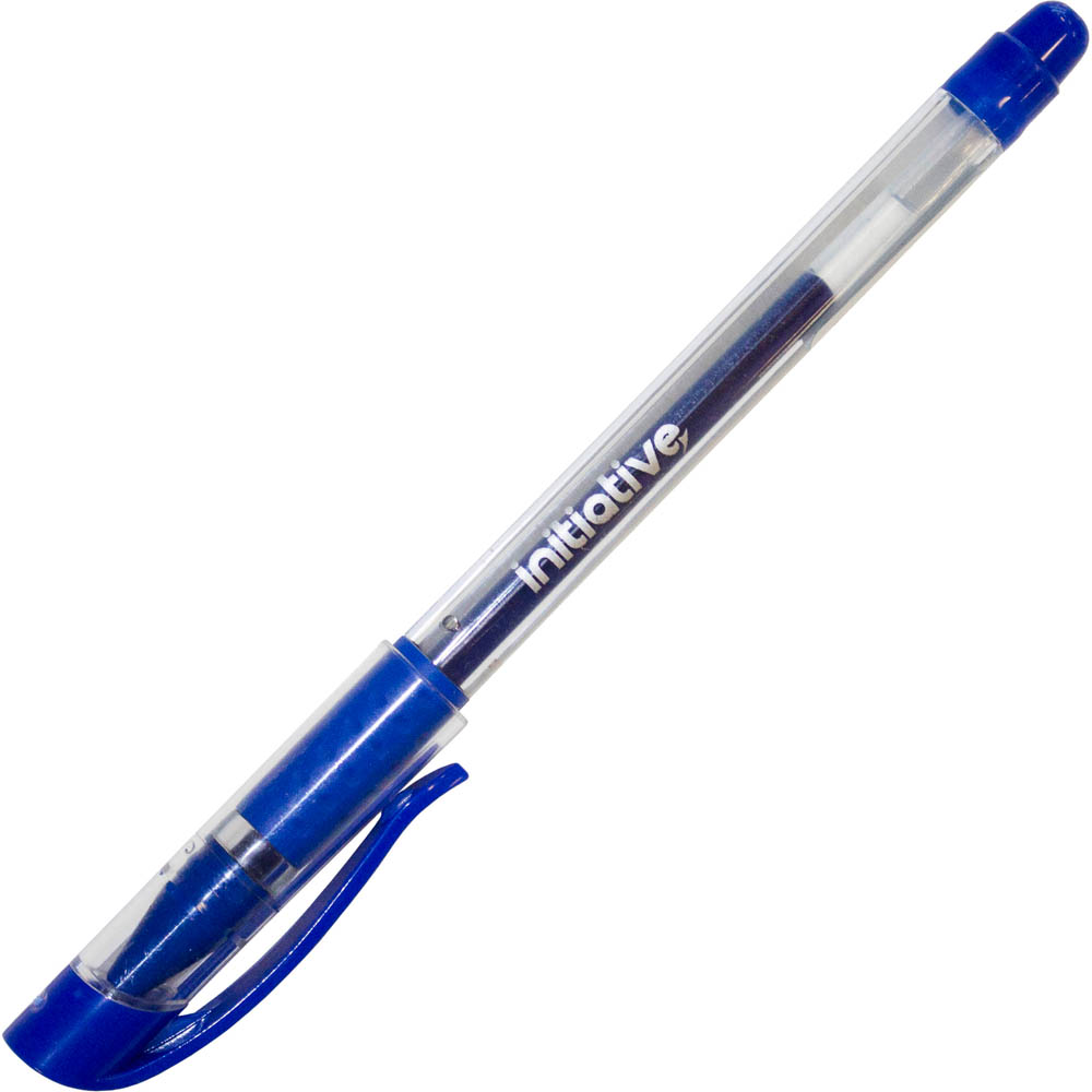 INITIATIVE BLUE GEL INK ROLLERBALL PEN FINE 0.5MM BOX OF 10