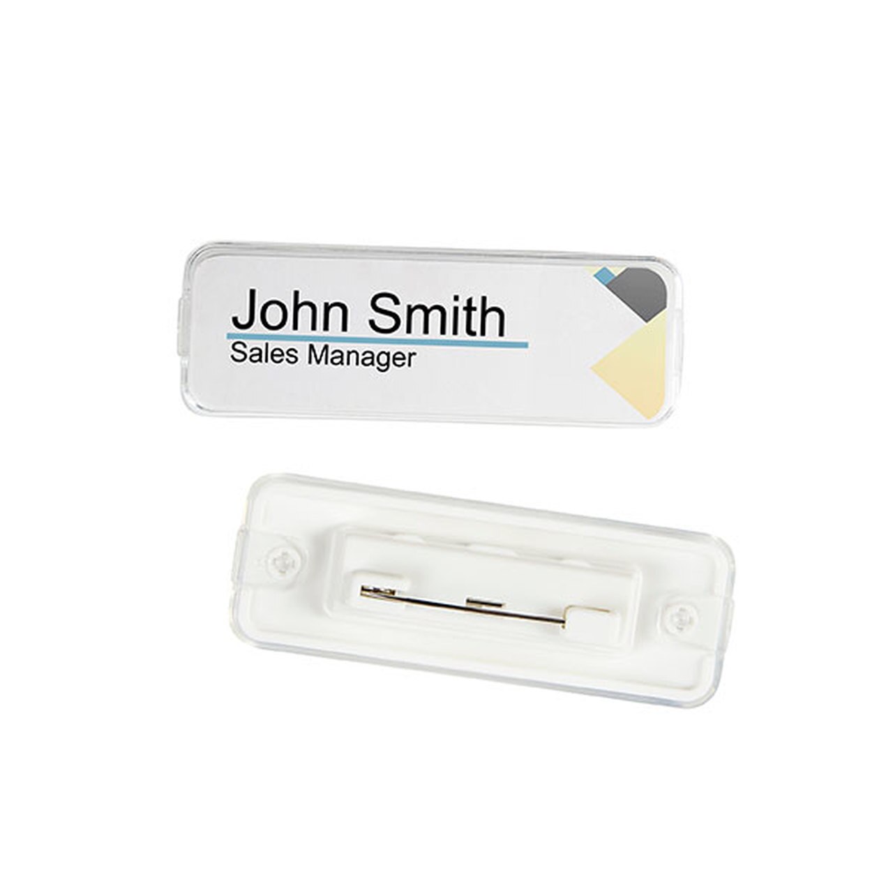 REXEL CLEAR NAME BADGE I.D. WITH PIN CLOSURE PACK OF 3