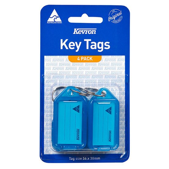KEVRON BLUE I.D. KEY TAGS PACK OF 50