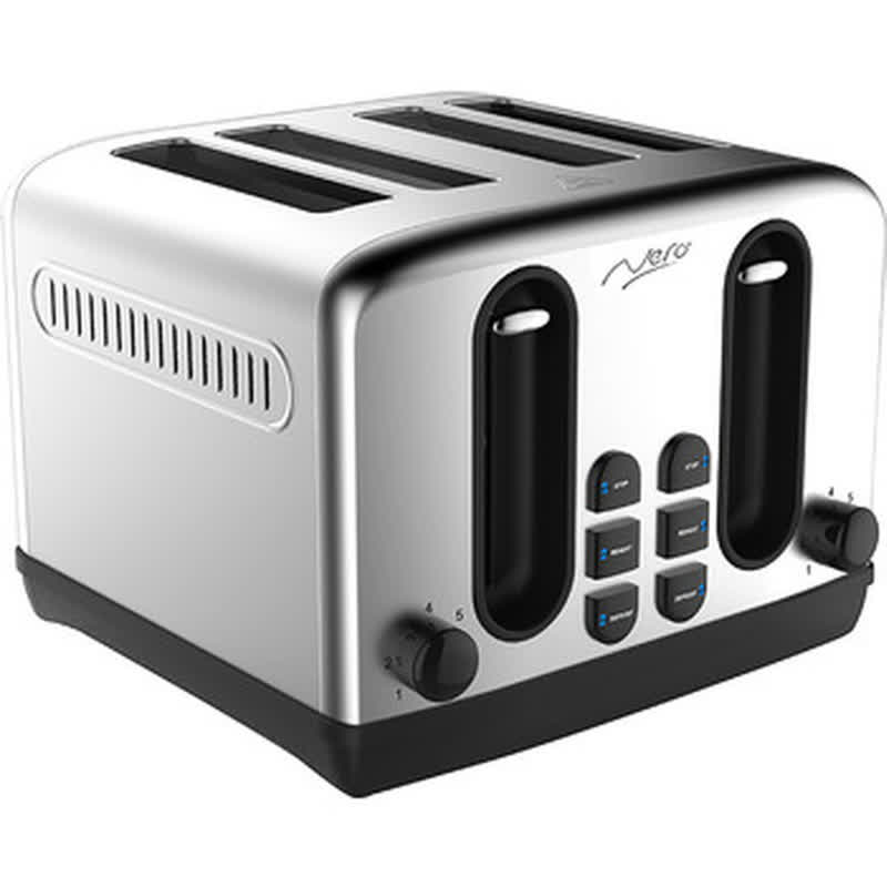 NERO 4SLICE STAINLESS STEEL TOASTER